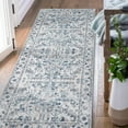 thumbnail image 3 of Rugking Kitchen Runner Rug 2x5 Bohemian Hallway Rug Washable Rug Floral Non Slip Soft Thin Vintage Carpet for Bedroom Laundry Living Room Decor Blue, 3 of 6