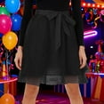 thumbnail image 6 of KHONTS Women's Midi Skirts Elastic High Waiste Polka Dot Casual Flowy Skirts Swing Knee Length Skirts Black L, 6 of 9