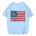 thumbnail image 5 of VgaVtl Independence Women T Shirt Short Sleeve Cotton Womens Tops Modern Fit Casual American Flag Vacation Patriotic Tops,Blue L, 5 of 5