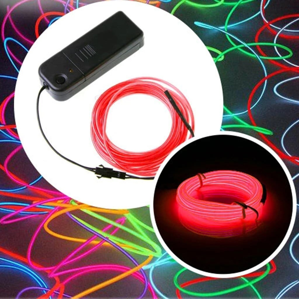 Flexible Neon LED Light Glow EL Wire String Strip Rope Tube Car Christmas OMG 