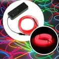 thumbnail image 2 of BallsFHK 1M Battery Operated Luminescent Neon LED Lights Glow EL Wire String Strip Rope, 2 of 4