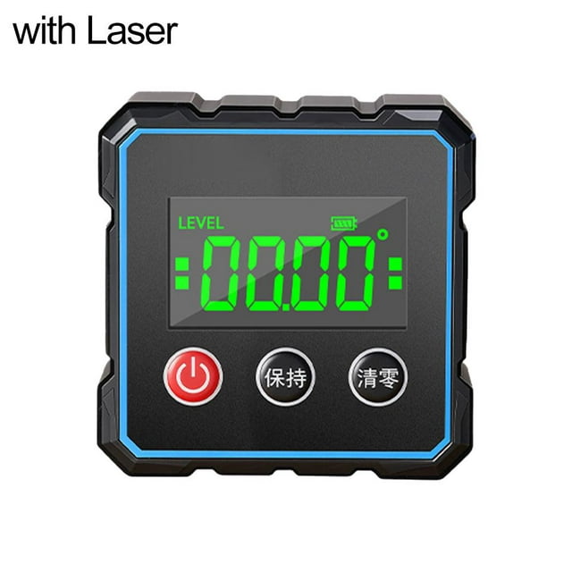 Digital Angle Finder Gauge Magnetic Protractor Inclinometer Angle Cube Level Box with Magnetic Base and Backlight on Demand for Woodworking,Table Saw, Construction