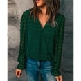 thumbnail image 2 of Top De Manga Larga De Encaje Para Mujer, Blusa De Encaje Suave, Elegante, Cómoda Y Transpirable Para Ir De Compras ANGGREK AA1711, 2 of 6