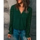 thumbnail image 3 of Top de manga larga de encaje para mujer blusa de encaje para mujer elegante cómoda suave y transpirable para citas ANGGREK Otros, 3 of 6