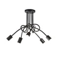 thumbnail image 1 of Lámpara de techo creativa Diseño de curva Accesorios para candelabros Mejoras negras Zulema Lámpara de techo, 1 of 7