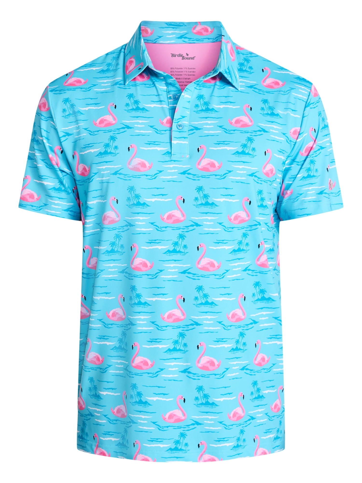 Birdie Bound Men's Novelty Print Golf Polo Shirt, Sizes S-3XL