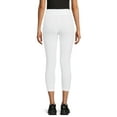 thumbnail image 3 of Time and Tru Women's High Rise Knit Capri Leggings, 3 of 5