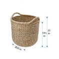 thumbnail image 4 of Kouboo Large Handwoven Decorative Storage Basket In Twisted Sea Grass With Handles, Circle-Shaped Basket Bin For Storage In Entryway, Organizing Basket For Laundry, Natural, 4 of 5