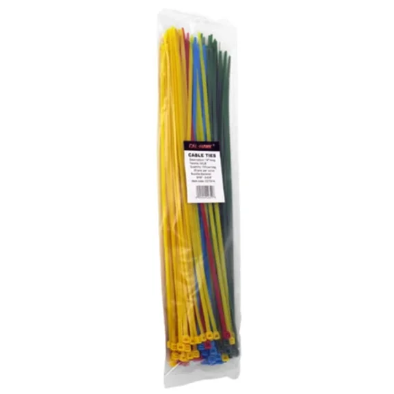 100 - 14" Colored Zip Ties Cable Tie Set Sets Nylon 1 Pack Tensile Strength 50Lb