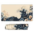 thumbnail image 2 of pitrice Japanese Ukiyo-e Mouse Gaming Mat With Anti Slip Pad Art Mouse Desk Mat Designed Pad Abstract Pad Desk For Office E 30*80*0.3CM, 2 of 6