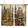 thumbnail image 4 of Amsterdam Netherlands European Vintage Window Curtains for Living Room the Bedroom Home Interior Kids Room ration Drapes, 4 of 5