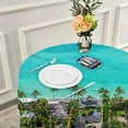 thumbnail image 5 of Dreamtimes 60" Beautiful Hawaii Landscape Round Tablecloth, Round Table Cloth Water Resistant Spill Proof Large Table Cover for Family Gathering Dinner, Hotel, BBQ, 5 of 7