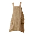 thumbnail image 2 of Abbracc Baking Apron with Pockets Pinafore Dress Kitchen Bib Gift Long Aprons Cross Back M, 2 of 9