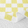 thumbnail image 5 of Manfei Geometric Check Twin Quilt Set,Classic Checkered Twin Coverlet Set,Yellow White,2-Piece,1 Bedspread and 1 Pillowcase, 5 of 7