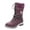 Purple |#32, variant on Women's Winter Warm Mid-Calf Snow Boots Lace-up Gothic Side Zipper Punk Buckle Booties Vintage Round Toe Low Heel Combat Riding Boots (Red,39)