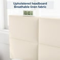 thumbnail image 4 of HAIIDE King Bed Frame, King Size Platform Bed With Fabric Upholstered Headboard,Beige, Easy Assembly, 4 of 6