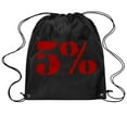 thumbnail image 6 of 5% Nutrition Rich Piana Drawstring Backpack, Black Water-Resistant Workout Gym Bag for Men & Women, 6 of 6