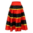 thumbnail image 4 of iiniim Full Circle Flamenco Bull Skirts Performance Costume Belly Dance Skirt Spanish Dancewear Red&Black 155-160, 4 of 7