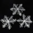 thumbnail image 7 of 3 Pcs Beautiful White Cardboard Snowflake Garland Hanging Bunting for Wedding Home Christmas Party Decoration (White, 8.66 Inches), 7 of 7