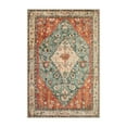 thumbnail image 2 of Wonnitar 2'X3' Small Boho Tribal Rugs for Entryway,Soft Kitchen Rugs Non Slip Washable Rugs,2X3ft Modern Foldable Door Mat Indoor Entrance Low-Pile Throw Rug for Bedroom Bathroom,Rust, 2 of 8