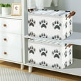 thumbnail image 2 of Yayeee Foldable Storage Basket for Shelves with Handles Waterproof Cloth Bins, Cartoon Cat Paw, 2 of 7