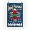 thumbnail image 2 of Outer Banks, North Carolina, Blue Crabs, Vintage Sign (12x18 Wall Art Poster, Room Decor), 2 of 3