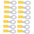 thumbnail image 2 of Terminales de crimpado de anillo 100 piezas Terminales de anillo aislado Conectores de crimpado de cable eléctrico AWG12-10 de cobre RV5.5-8, 2 of 8