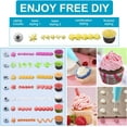 thumbnail image 2 of Silicone Icing Piping Bag,Reusable Cream Pastry Bag and 20× Stainless Steel Nozzle Set DIY Cake Decorating Tool(20×Nozzle, 2×Icing Cream Pastry Bag and 2 X Converter and 3×Scraper) [Energy Class A+], 2 of 7