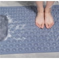 thumbnail image 5 of Bathtub Mat Non-Slip Rubber Shower with Drain Holes Suction Cups, Quick Easy Cleaning, Feet Massage, Bath for Tub & Stall Bathroom, Machine Washable (27.5*14.2in, Dark Grey), 5 of 5