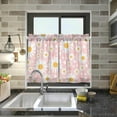 thumbnail image 7 of Daisy Kitchen Curtains 2 Panels UV Protected Tier Curtains, Half Window Curtains Kitchen Tiers for Guest Room Bathroom Sink Laundry Room Basement,24"x27", 7 of 7