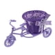 thumbnail image 2 of Cesta de flores artificiales para bicicleta, jarrón, cesta de almacenamiento de escritorio, regalos, forma de bicicleta Púrpura, 2 of 7