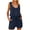 Womens shorts-Navy, variant on Brilliant Clearance Shorts Women Casual Jumpsuits Drawstring Button V-Neck T-Shirt Sleeveless Loose Fit Button Tank Tops Summer Orange M