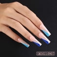 thumbnail image 3 of Fofosbeauty 24pcs Extra Long Fake Nails, Press on False Nails,Blue French, 3 of 8