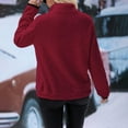 thumbnail image 4 of Red Womens Sweatshirts Women Winter Color Pullover Zipper Wool Loose Tops with Pockets Going Out Tops for Women, 4 of 6