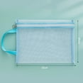 thumbnail image 5 of Tnobhg A4 File Holder Transparent Nylon Mesh Zipper Pouch Lightweight Portable Documents Organizer for School Ofiice, 5 of 7