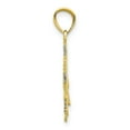 thumbnail image 4 of Auriga Fine Jewelry 10K Yellow Gold Rhodium Snowflake Charm Pendant for Women (L-25 mm,W-16 mm), 4 of 5