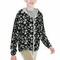 thumbnail image 2 of Cauagu Daisies Flowers Print Sun Protection Jacket for Teen,Full-Zipper Long Sleeve Sun Shirts with Pockets UV Hoodie Shirts Outdoor Athletic Jacket-XX-Large, 2 of 7