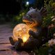 thumbnail image 1 of Estatua de dragón para jardín con esfera de vidrio luminosa, para exterior, 1 of 8