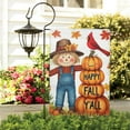 thumbnail image 3 of Happy Fall Y'all Scarecrow Cardinal Fall Garden Flags 12.5"x18" Double Side,Small Yard Flags for Outside,Outdoor Fall Decor,Autumn Funny Garden Flag Yard Decoration, 3 of 4