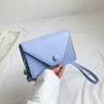thumbnail image 4 of Monedero de cadena para mujer, sobre sólido, Bolso de moda para mujer, Bolso tipo cartera (azul), 4 of 6