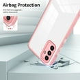thumbnail image 5 of SaniMore for Samsung Galaxy A13 5G Case Slim Transparent [Not Yellowing Technology], Rugged PC & TPU Bumpers Built-in Detachable Lens Protector Shockproof Protective Cover, Pink, 5 of 7
