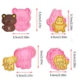 thumbnail image 1 of Cortador de galletas con forma de Animal del zoológico, sello de plástico 3D, molde para galletas Pressable de dibujos animados, herramientas de pastelería para hornear, utensilios para hornear, 1 of 5