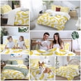 thumbnail image 5 of 3 Piece Yellow Banana Duvet Cover Set Full Size, Microfiber Comforter/Quilt Cover with Corner Ties and 2 Pillowcases, Summer Tropical Fruits Watercolor All Season Soft Bedding with Zipper Closure, 5 of 8