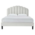 thumbnail image 6 of Platform Bed Frame, Tufted, Full Size, Light Grey Gray, Velvet, Bedroom, Modern Contemporary Boutique HB35692, 6 of 9