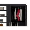 thumbnail image 5 of CoSoTower 3 Drawers Armoire, Double Door, 3-Tier Shelf -Black, 5 of 5
