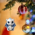 thumbnail image 2 of Christmas Tree Ornament Hanging Decoration Flying Baby Gothic Theme Acrylic 10 cm with Rope for Holiday Tree Display, 2 of 2