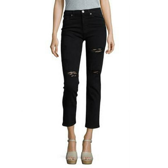Hudson Jeans Zoeey Ripped Straight Leg Jeans Abandon Destroyed 30