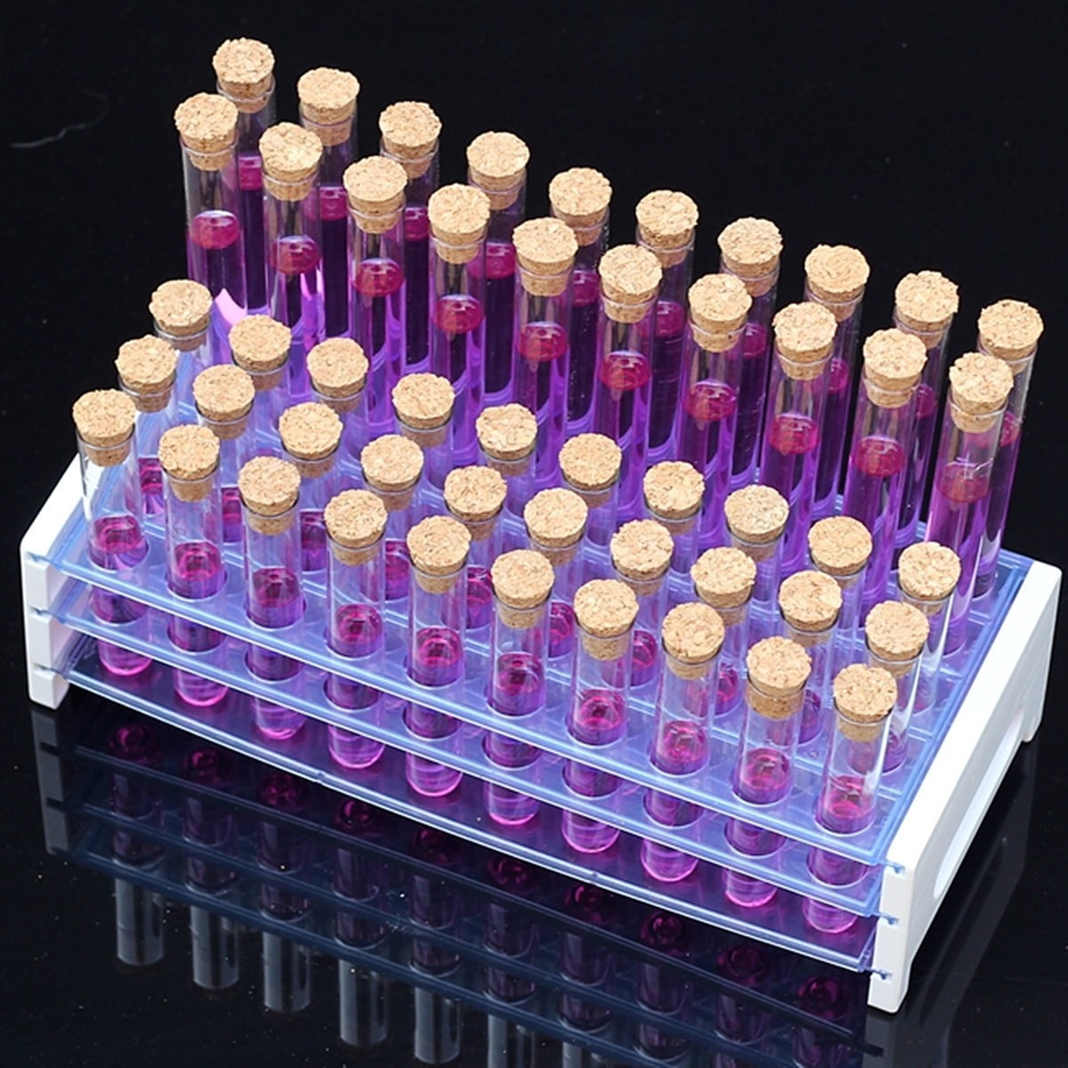 50pcs Set 20ml Plastic Test S With Corks Caps Wedding Favors Party Candy Sand Dry Flower Educational Toy