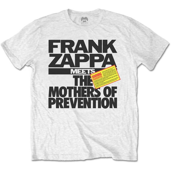 Men's Frank Zappa The Mothers of Prevention Slim Fit T-shirt Small White