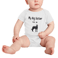 thumbnail image 2 of My Big Sister Is A Irish Wolfhound Dog Funny Baby Clothing Bodysuits Boy Girl Unisex, 2 of 5